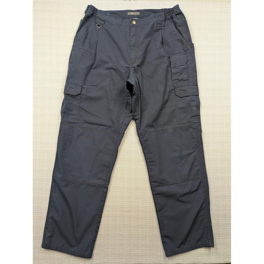 5.11 Tactical Cargo Pants Mens 34x32 (40x34) Blue Elastic Waist Workwear Utility